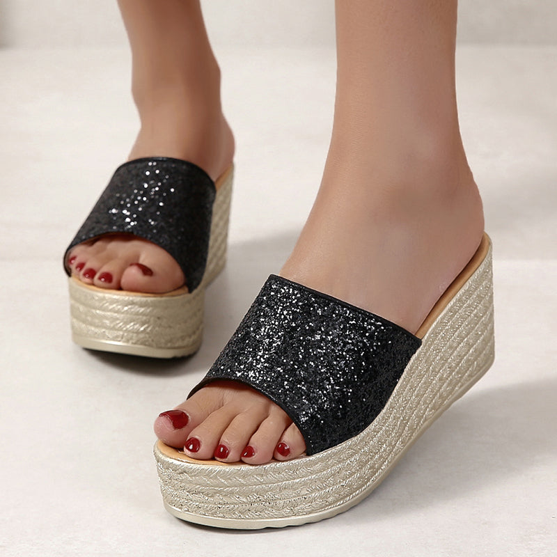 Summer Wedge Slippers For Women