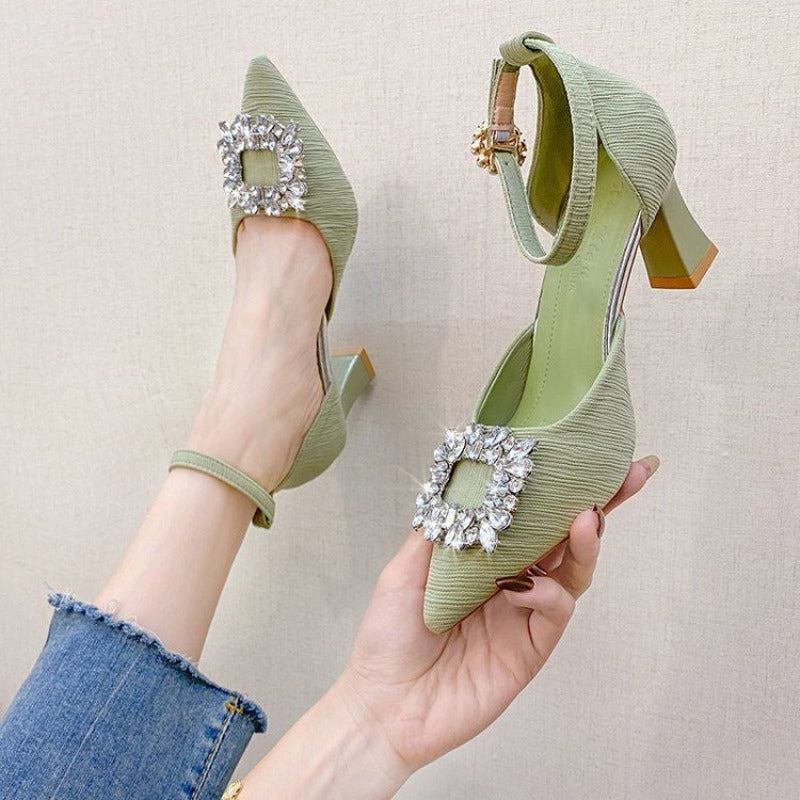 Luxury Crystal Slingback High Heels