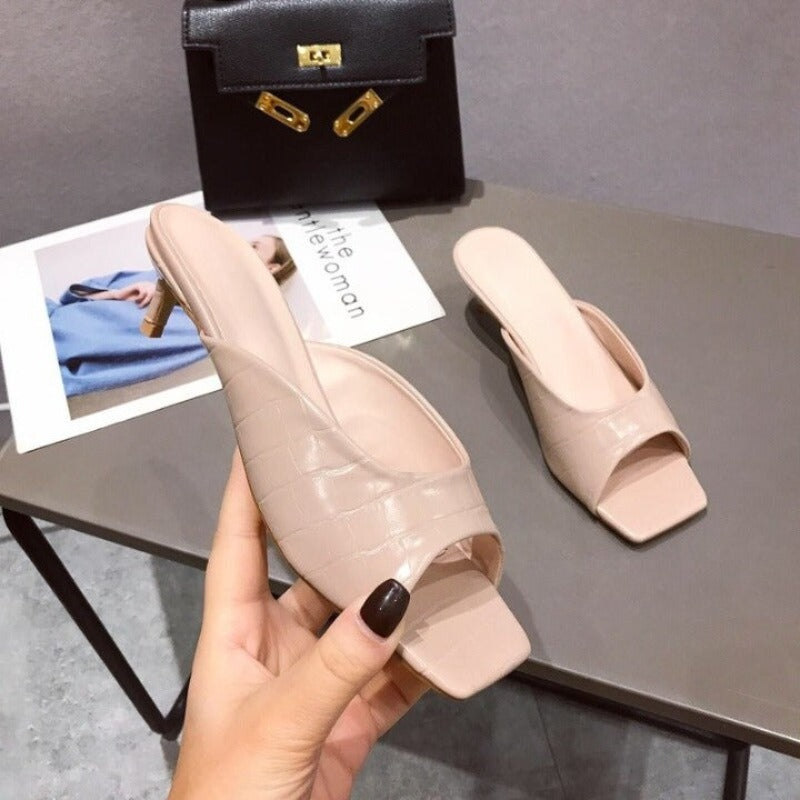 Square Toe High Heels