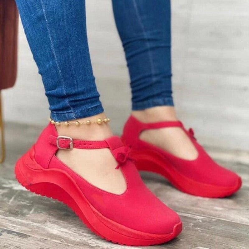 Round Toe Loafers Women Buckle Women's Casual Shoes