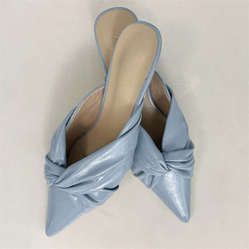 Pointed Toe Thin Low Heel For Women