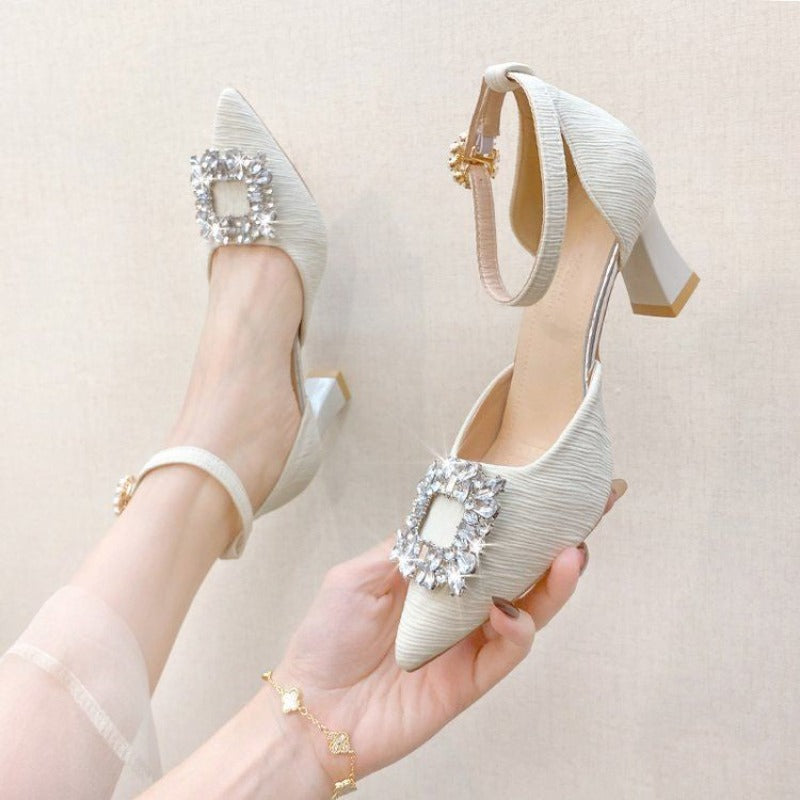 Luxury Crystal Slingback High Heels