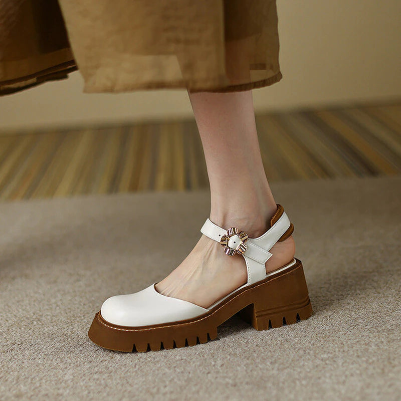 Small Leather Shoes  For Women