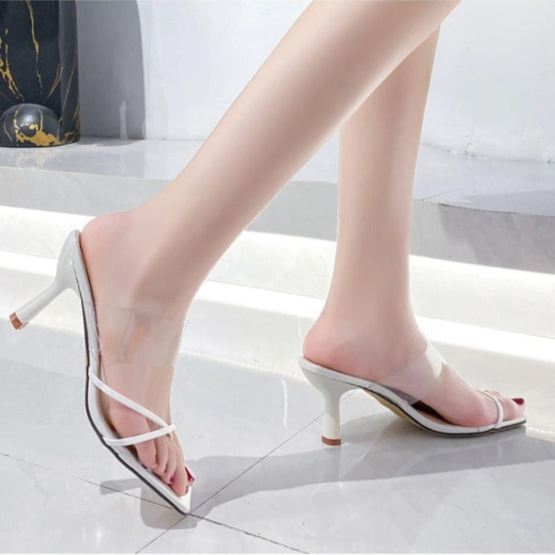 High Heel Sandals Slip On Open Toe Casual Outdoor