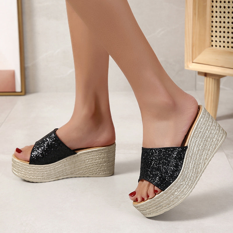 Summer Wedge Slippers For Women