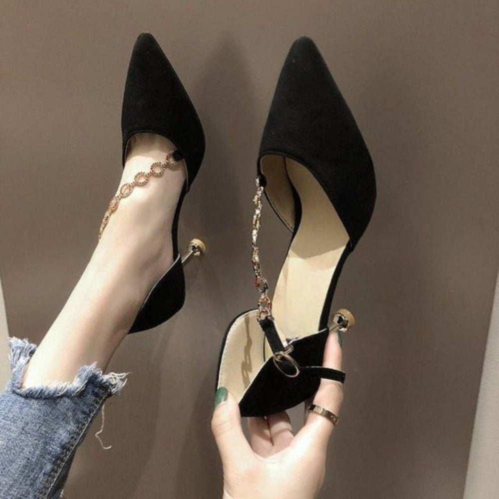 Slim-Heeled Shallow High-Heeled Shoes