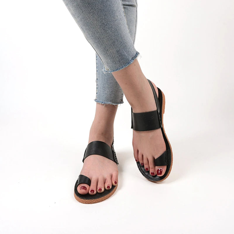 Summer Women Fashion Real Leather Buckle Casual Sandals