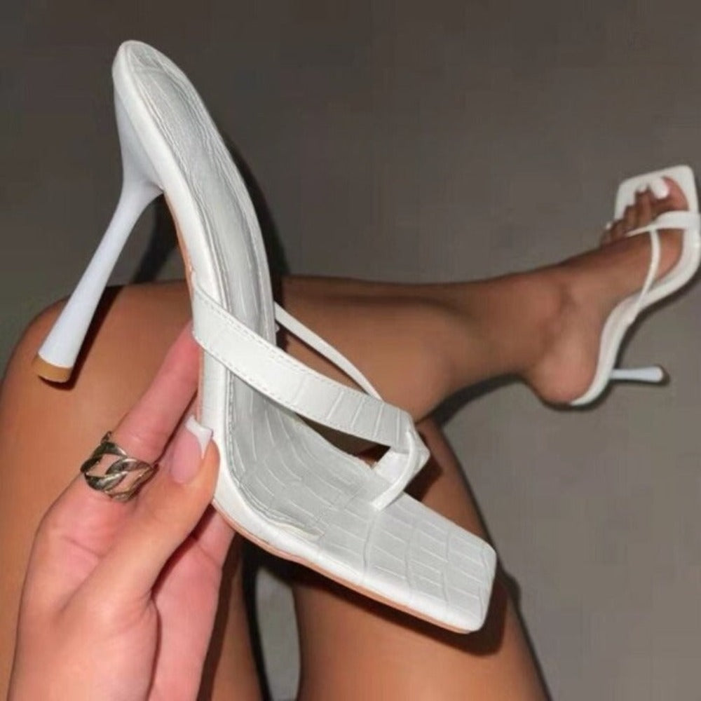 Square Toe Gladiator High Heels