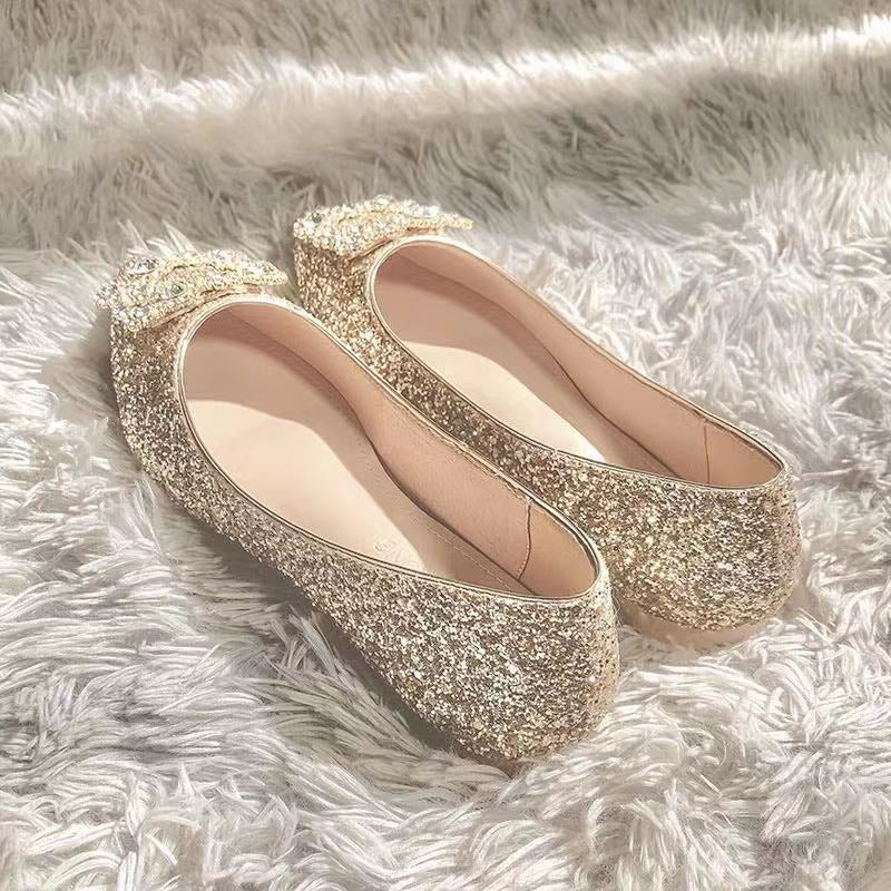 Silver Glitter Wedding Shoes