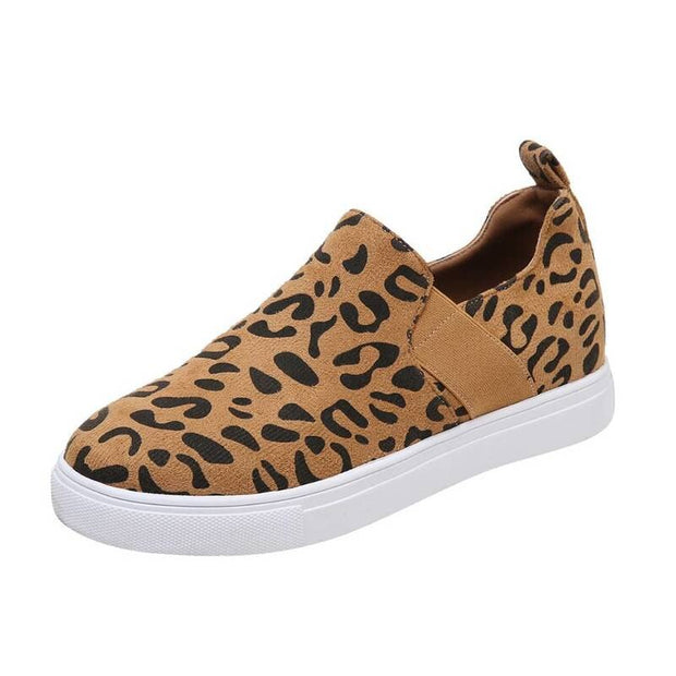 Women Fashion Leopard Internal Increase Sneakers