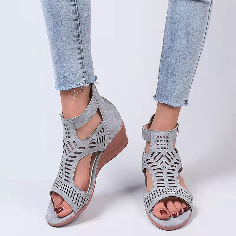 Woman Party Mirror Ankle Strap Glitter Sandal