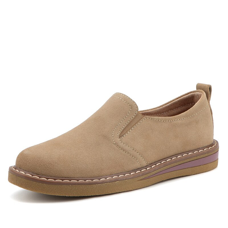 Leather Suede Shoes For Women