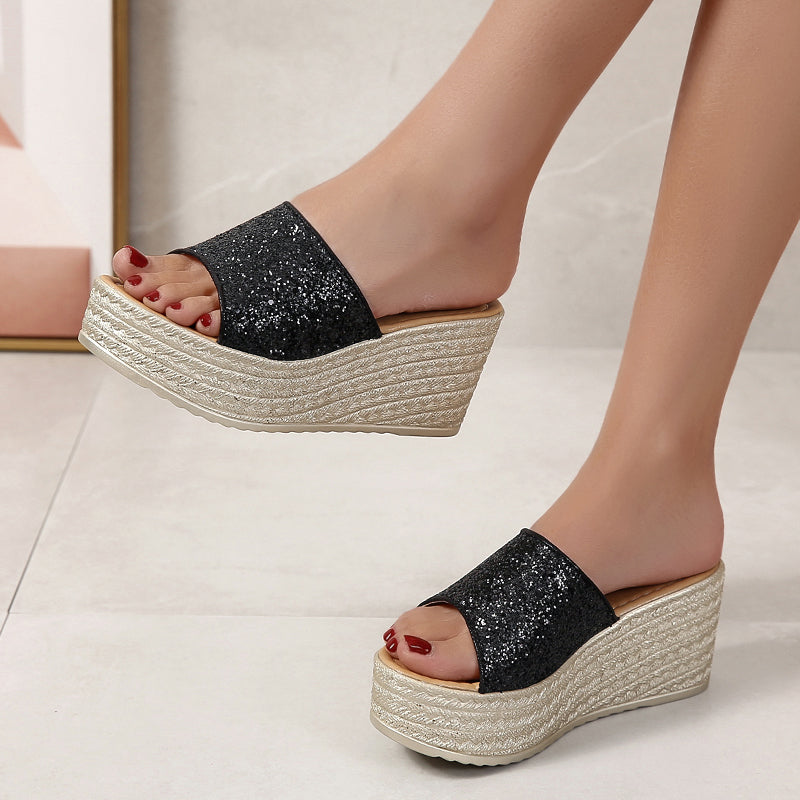 Summer Wedge Slippers For Women