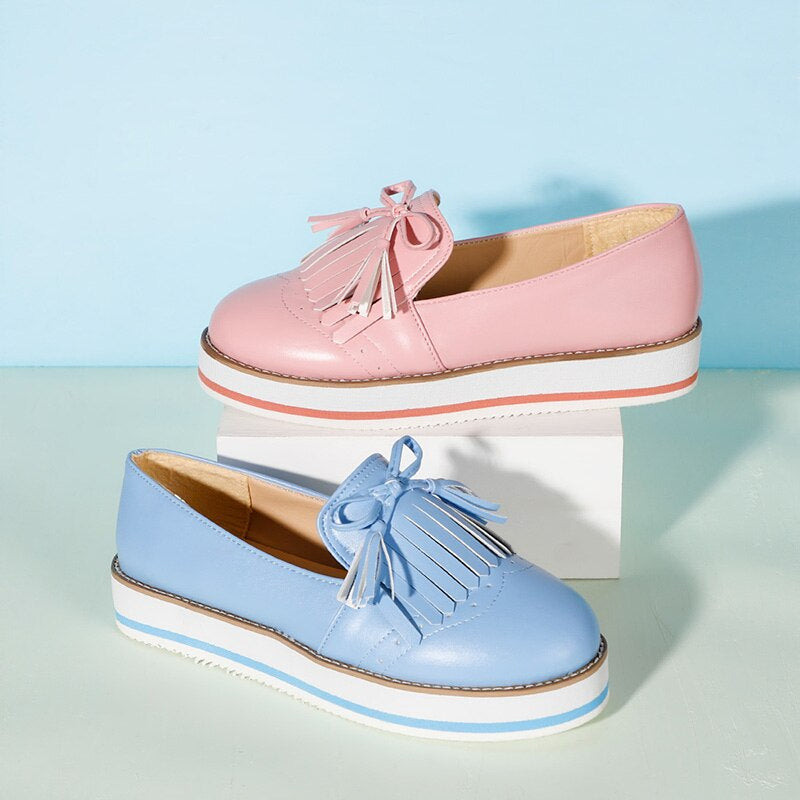 Bowknot Loafers Slip On Flat