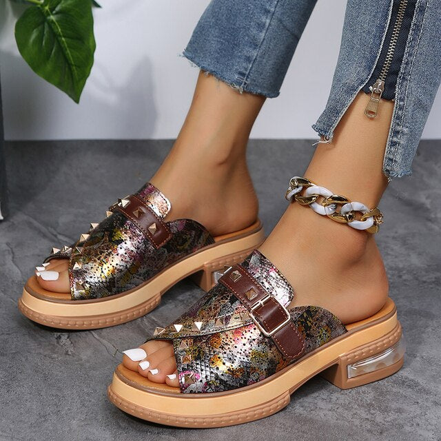 Fashion Riveting Women Zapatos De Mujer Casual  Summer Shoes