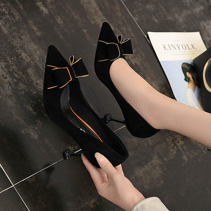 Fresh Stiletto Bow Lady's Heels