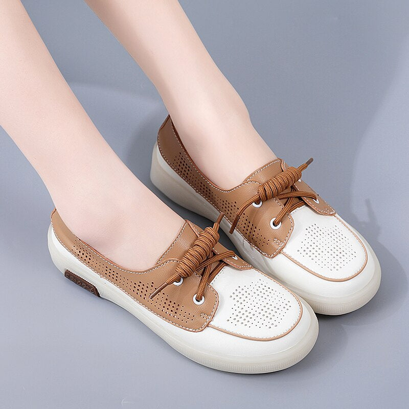 Women Genuine Leather Sneakers