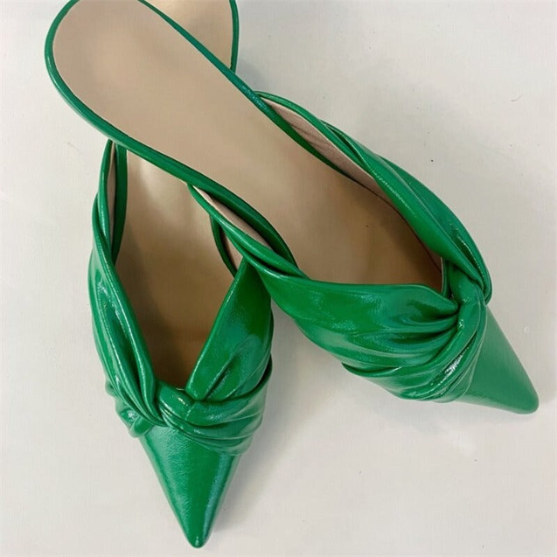 Pointed Toe Thin Low Heel For Women