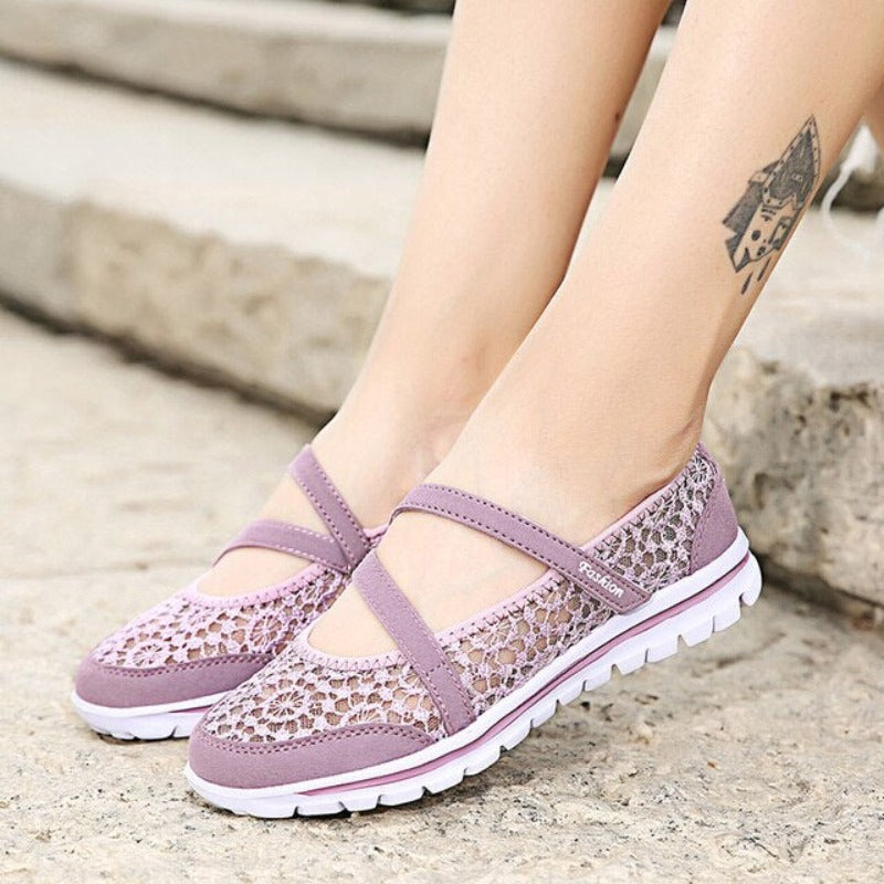 Women's Mesh Flat Walking Shoes