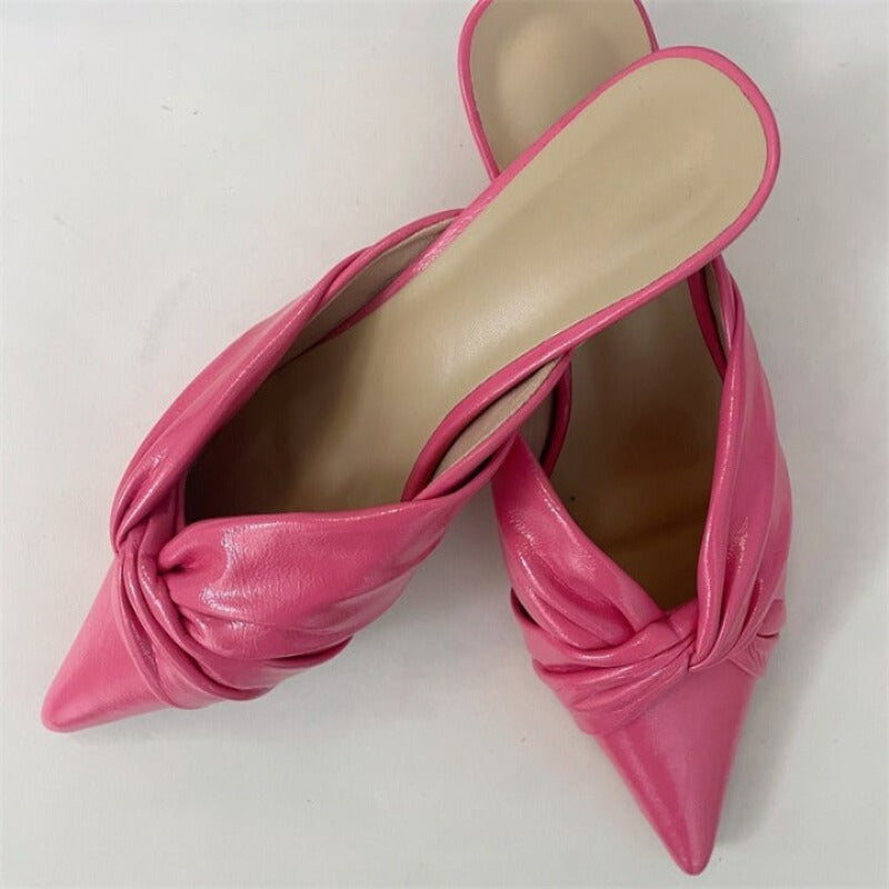 Pointed Toe Thin Low Heel For Women