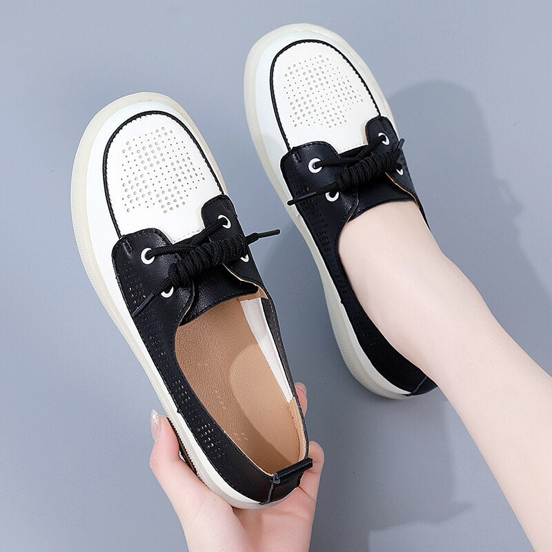 Women Genuine Leather Sneakers