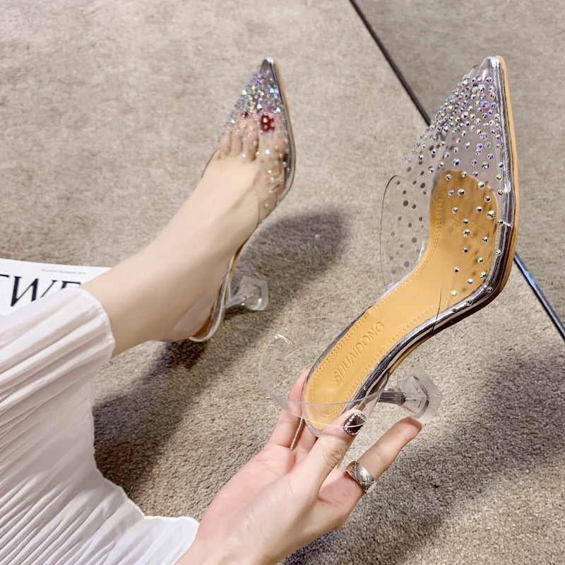 Luxury Transparent Sexy Pointed High Heels