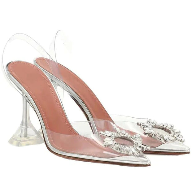 Women's Transparent Pointed Pump Heels