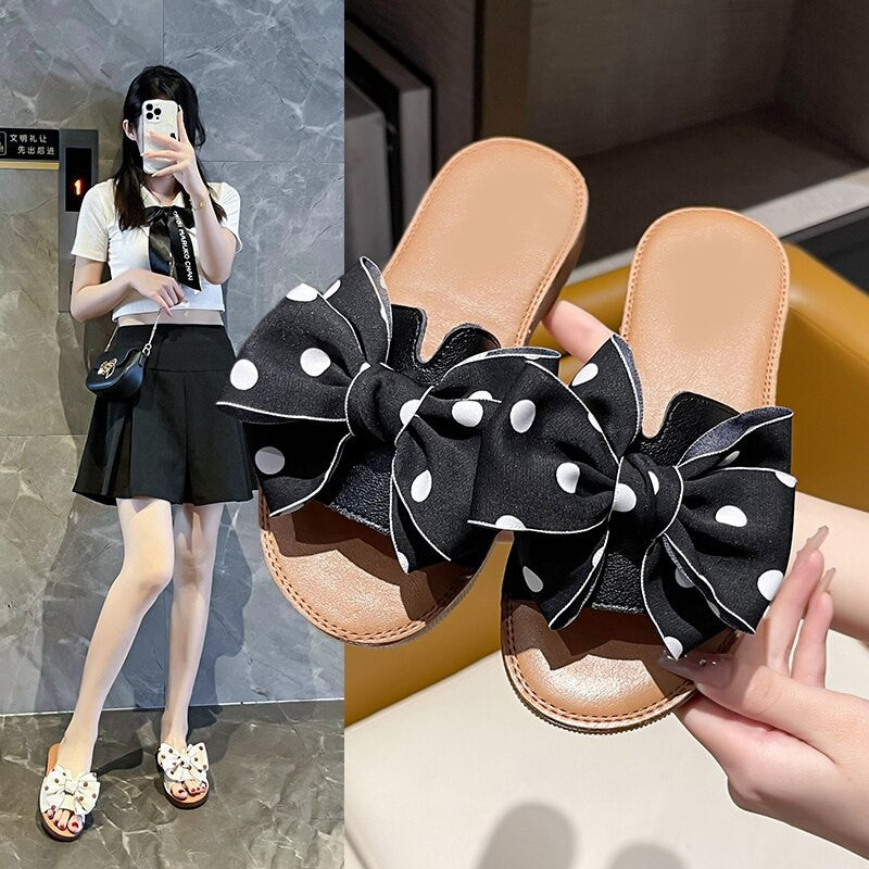 Women Casual Fashion Home Outdoor Flat Bottom Slippers