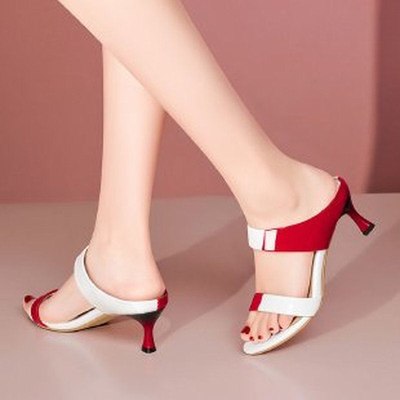 Open-Toe High-Heeled