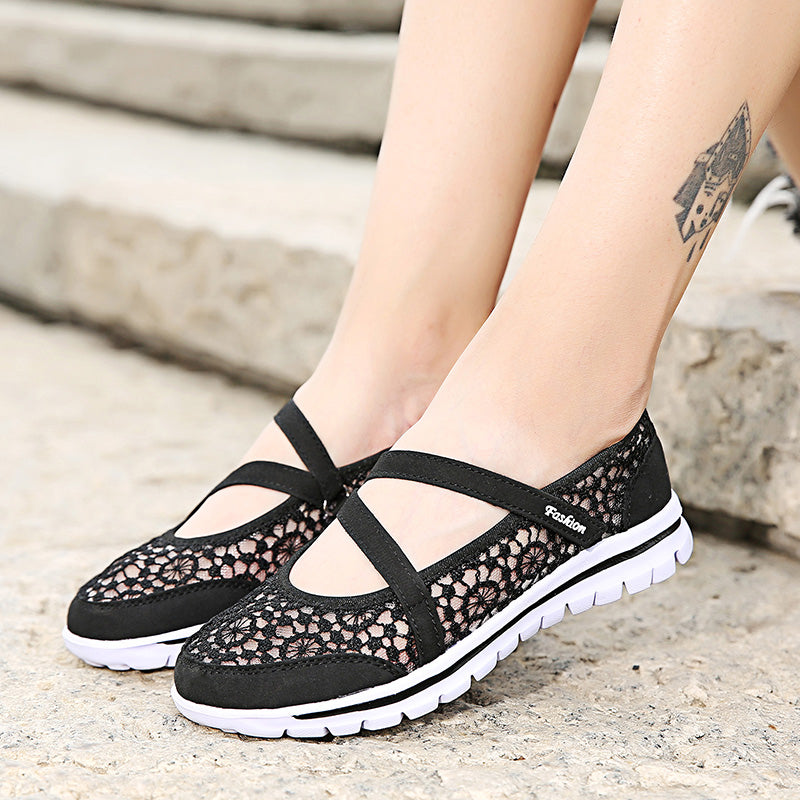 Women's Mesh Flat Walking Shoes