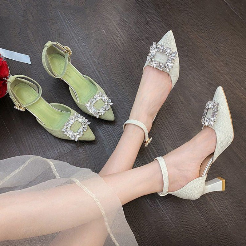 Luxury Crystal Slingback High Heels