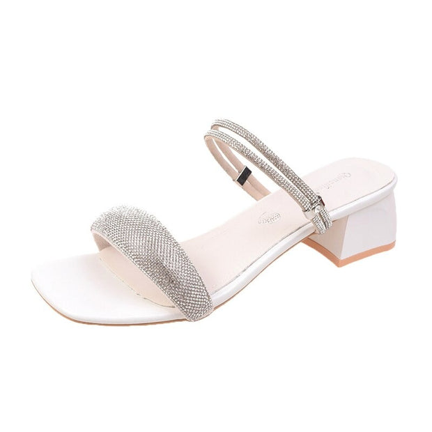Women Med High Heel Sandals Suit