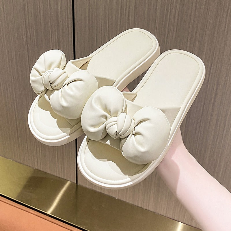 Women Platform Butterfly-Knot Slides