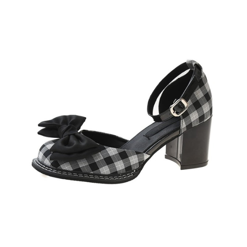 Women's Open Peep Toe Bowknot High Heels