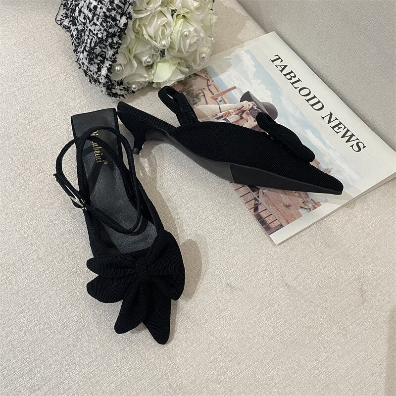 Butterfly-knot Elegant High Heels