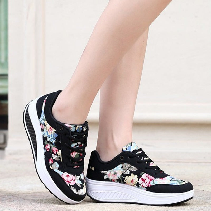 Women Fashion Print Wedge Shoes