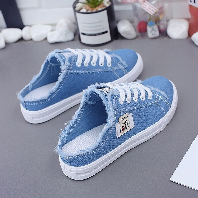 Canvas Shoes Flat Sneakers For Women