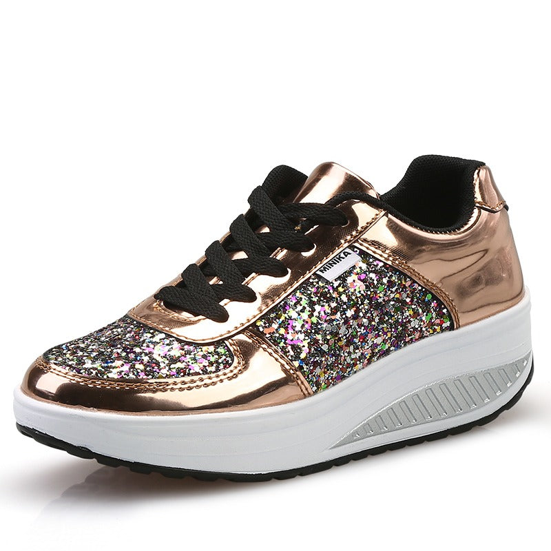 Casual Women Sequins Shake Shoes