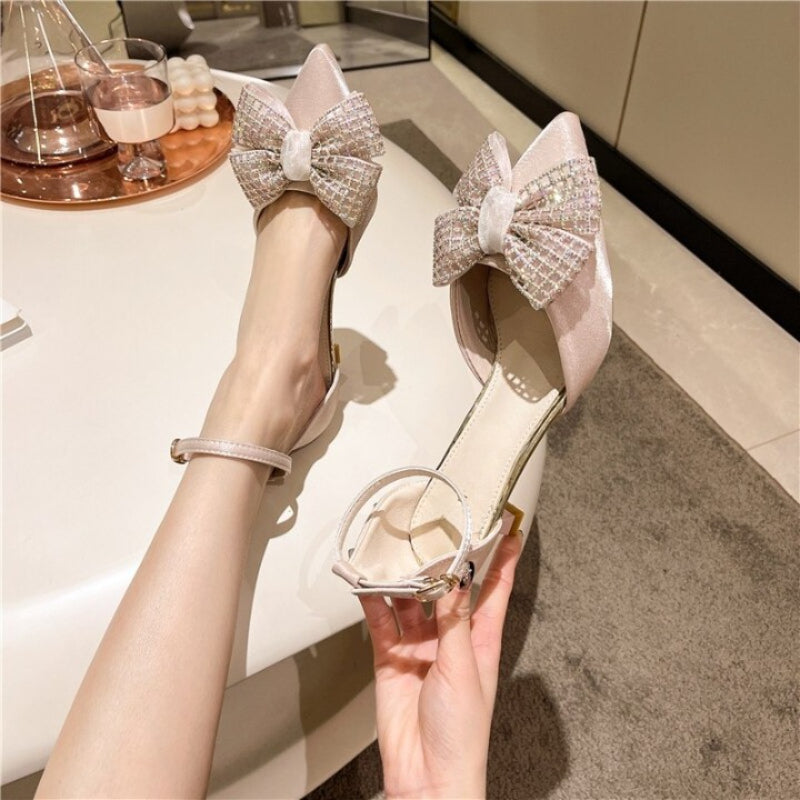 Women Flash Bow Rhinestone