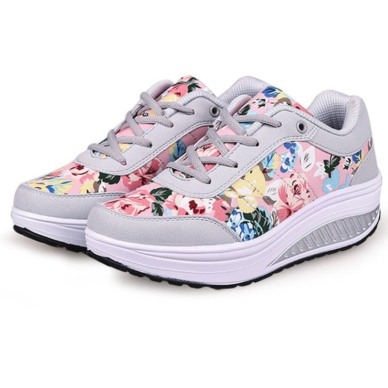 Women Fashion Print Wedge Shoes