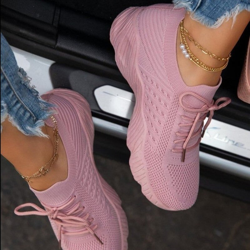 Comfortable Mesh Lace-Up Shoes