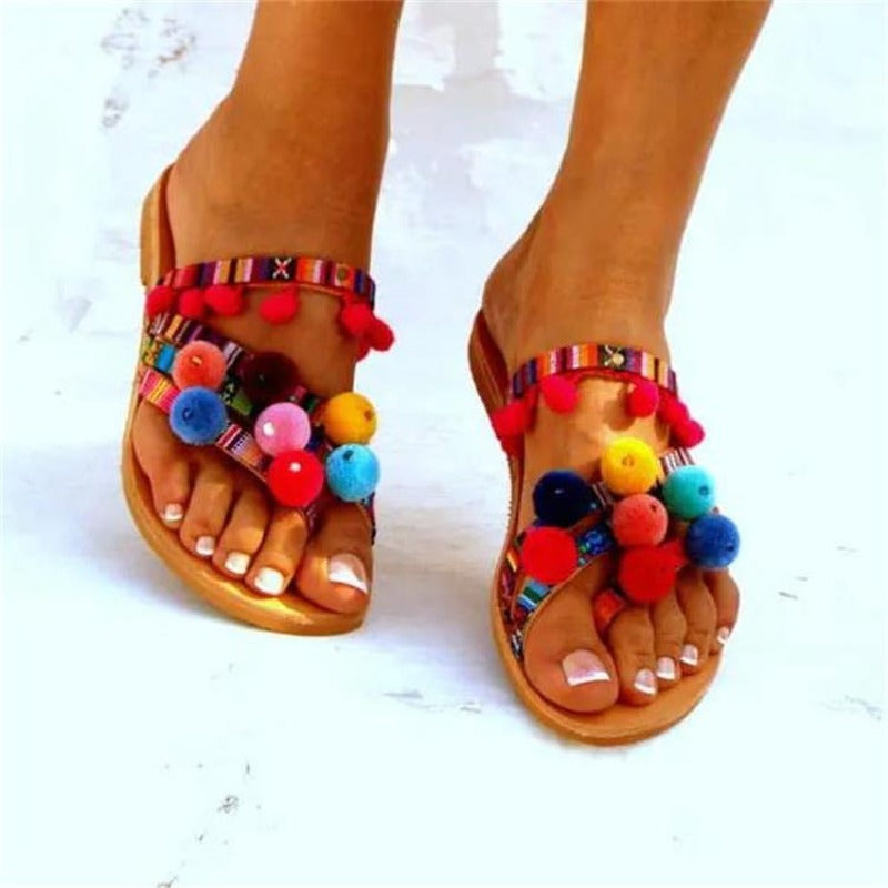 Multi-Color Flat Sandals
