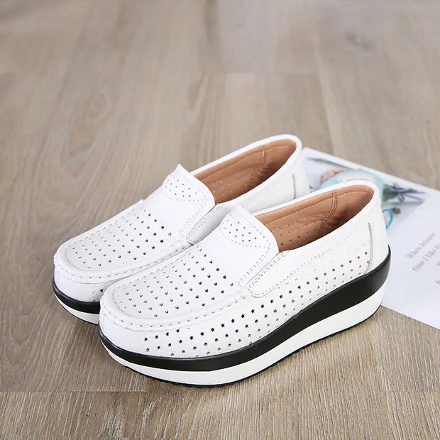 Women Leather Sneakers Casual Shoes