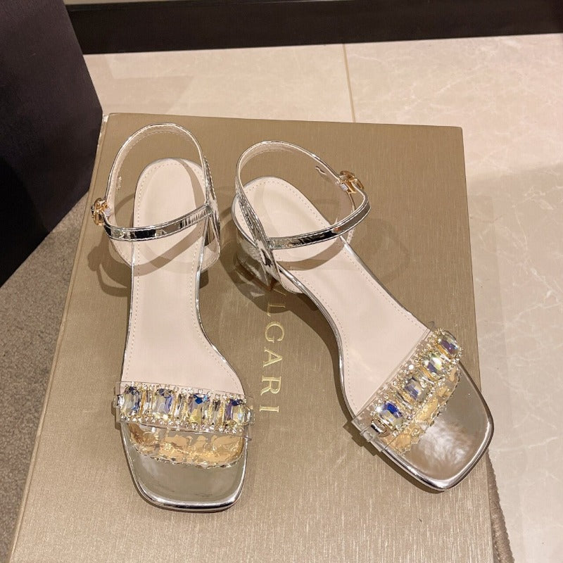 Women Thick Crystal Sandals