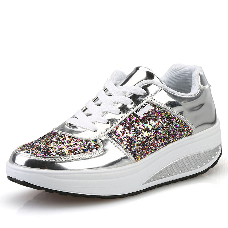 Casual Women Sequins Shake Shoes