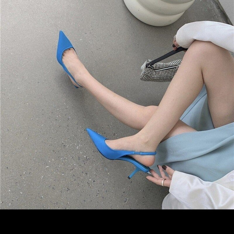 Women Pointed Toe Mesh Slingback