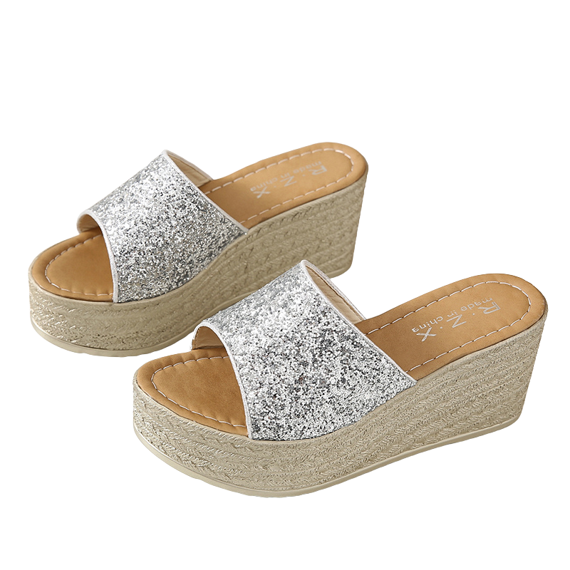 Summer Wedge Slippers For Women