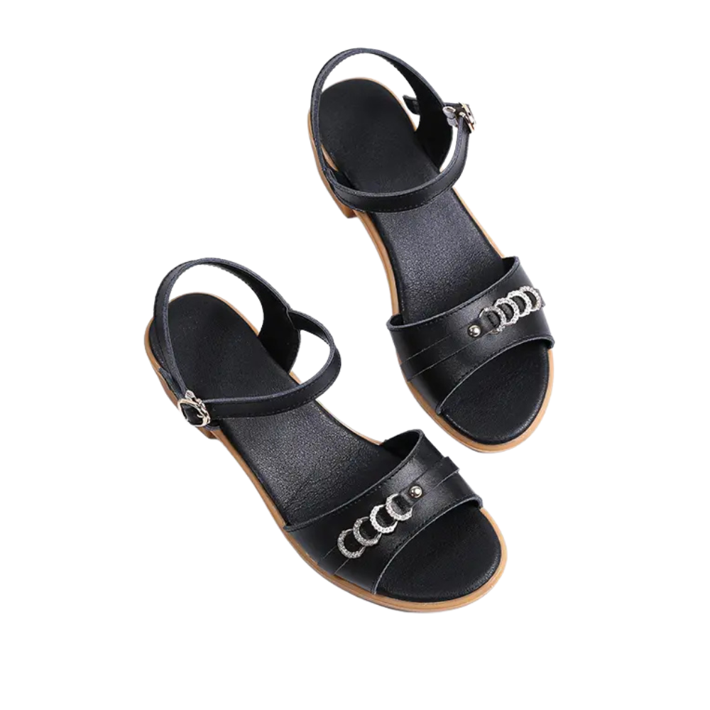 Mid Heel Flat Casual Sandals