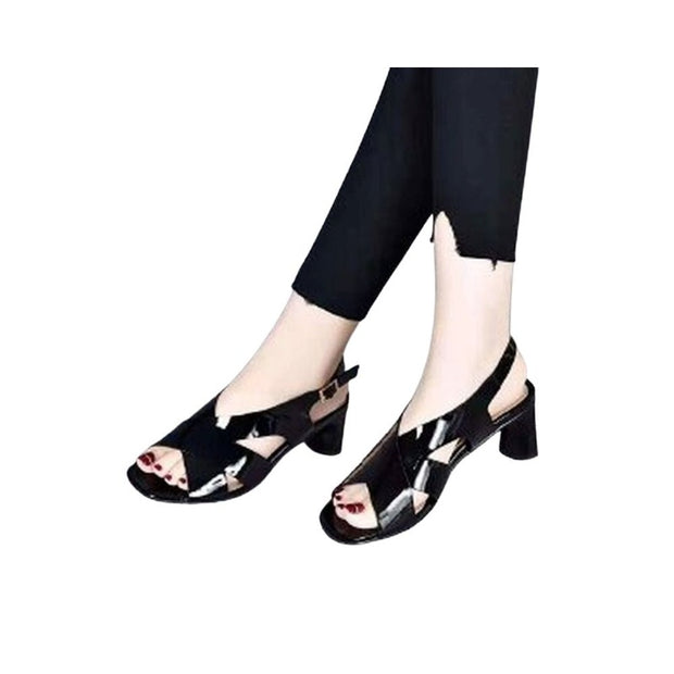 Comfortable Ladies Mid Heel Sandals