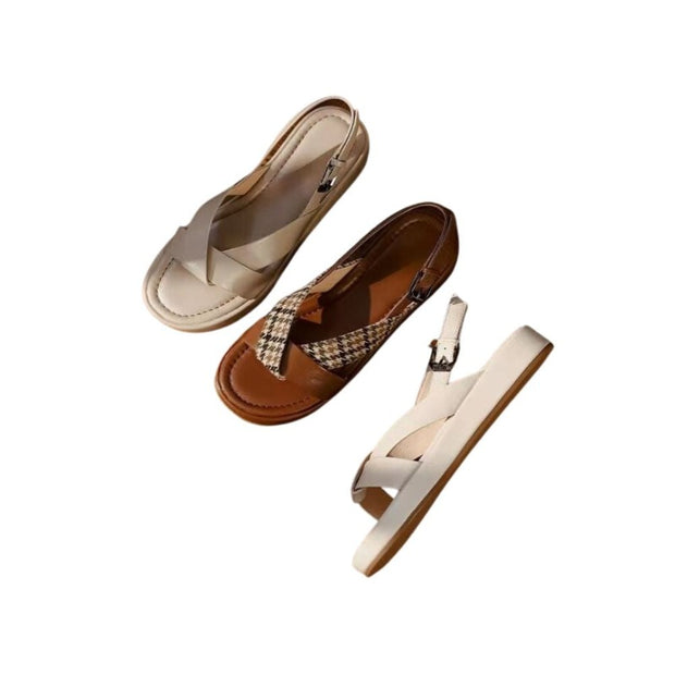 Open-Toed Flat Shoes